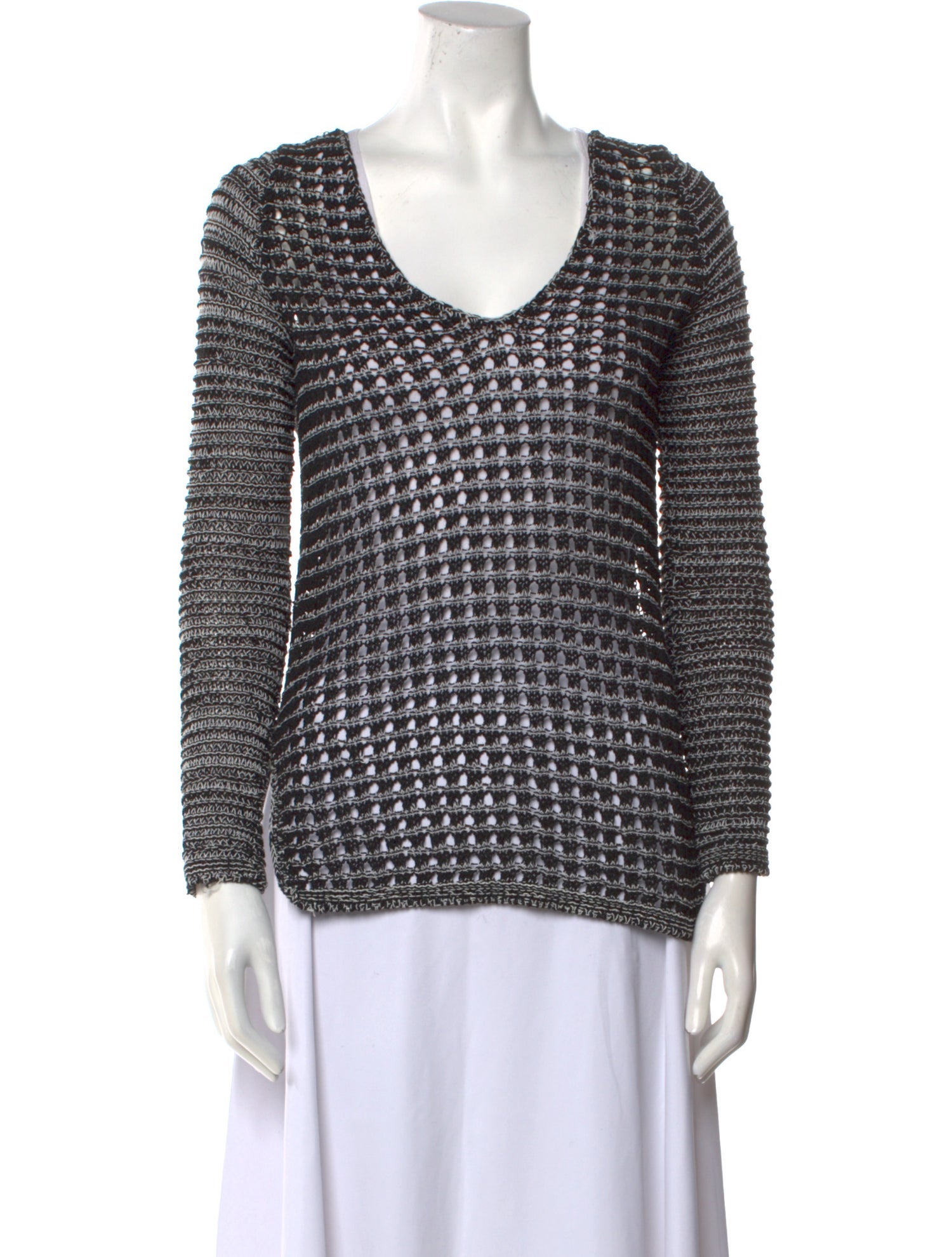 Helmut Lang Printed Scoop Neck Sweater