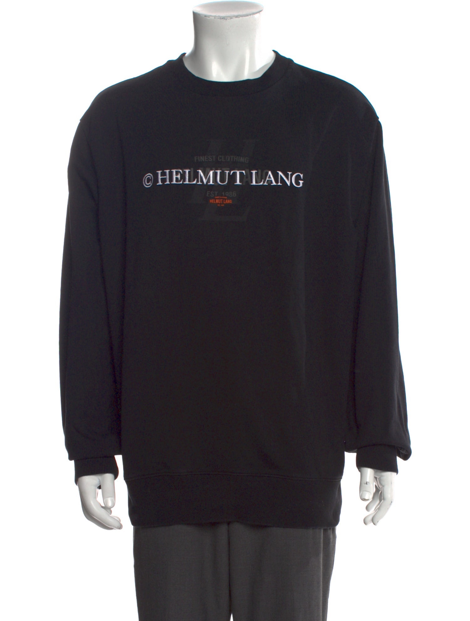 Helmut Lang Graphic Print Crew Neck Sweatshirt