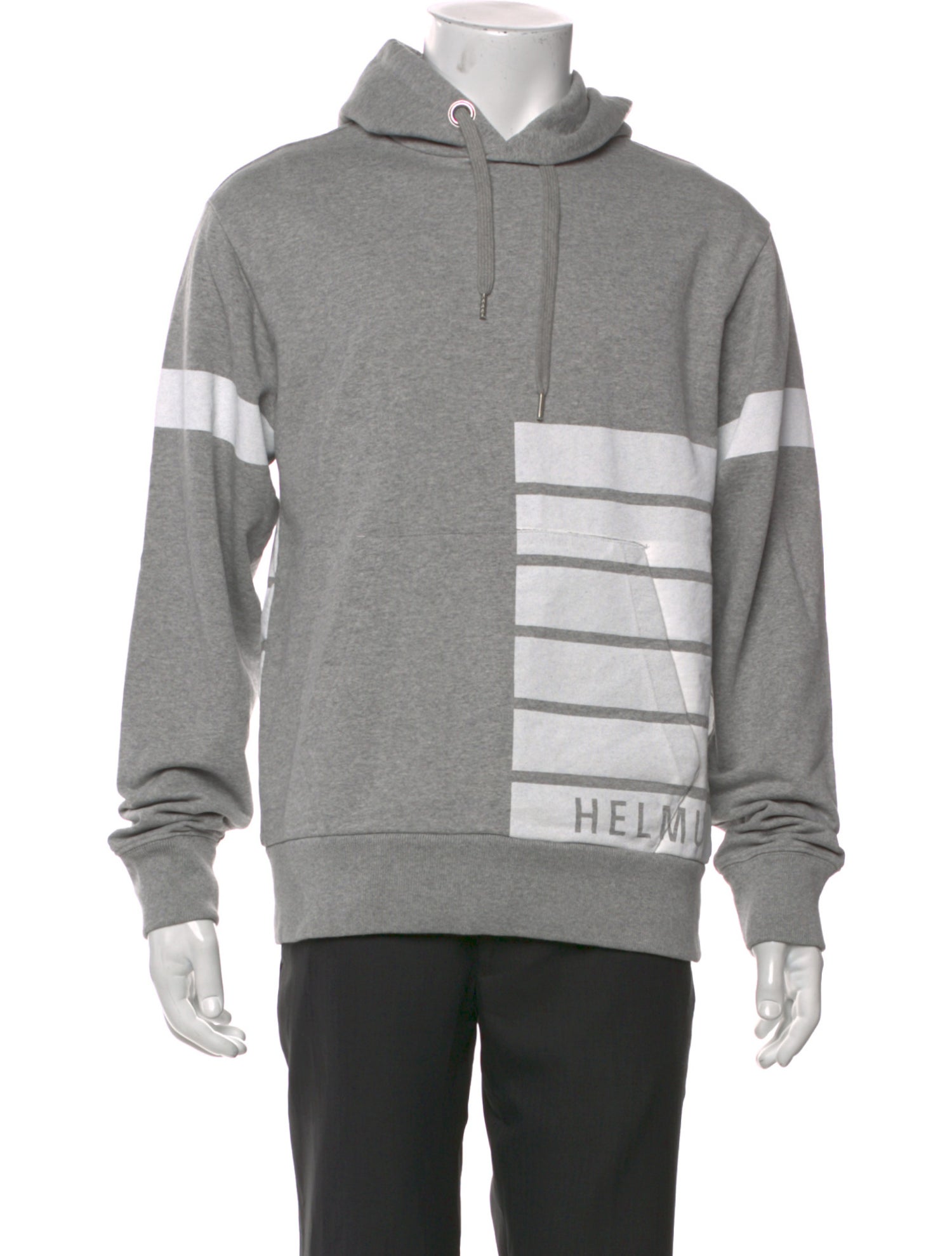 Helmut Lang Striped Crew Neck Hoodie w/ Tags