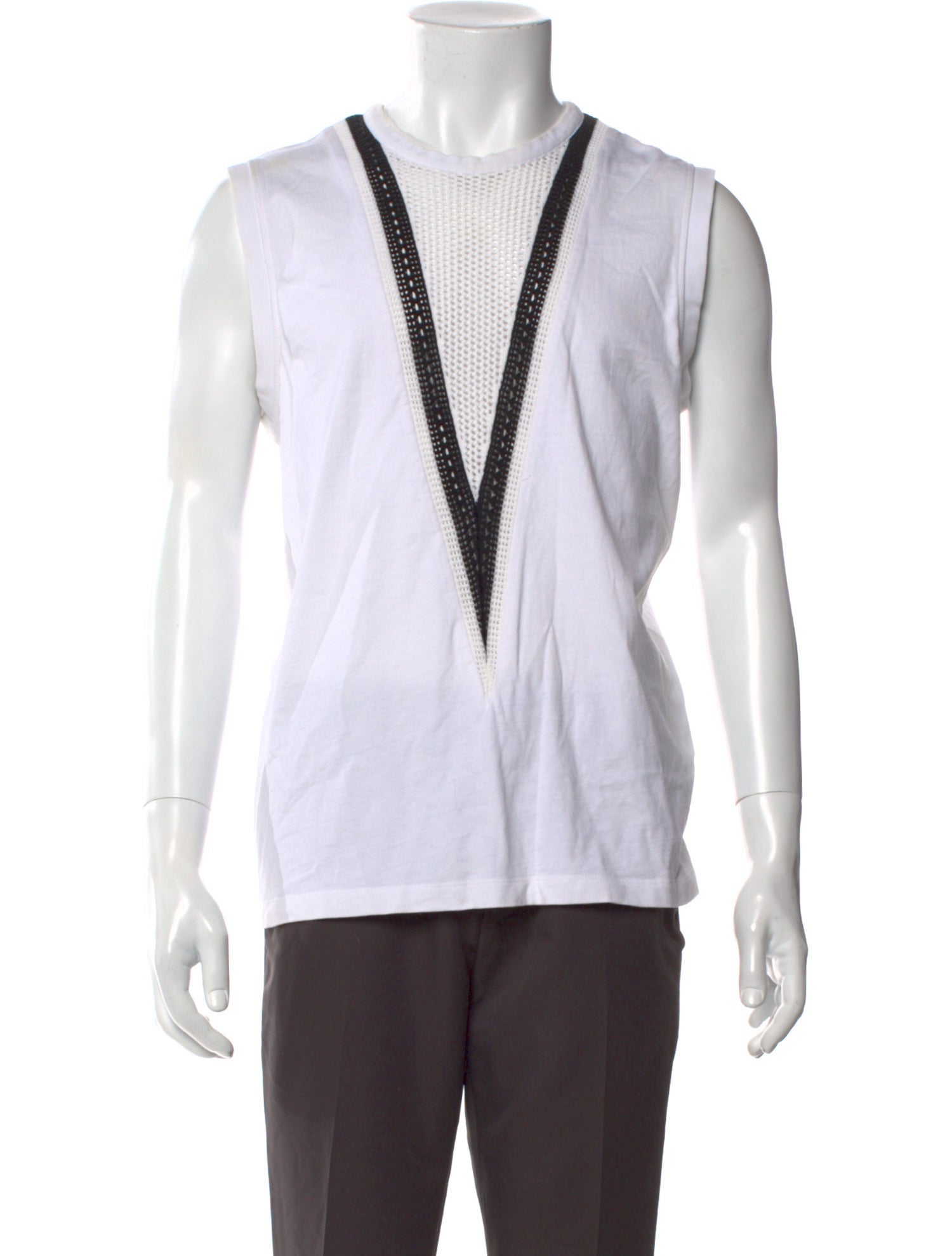 Helmut Lang Colorblock Pattern Scoop Neck Henley