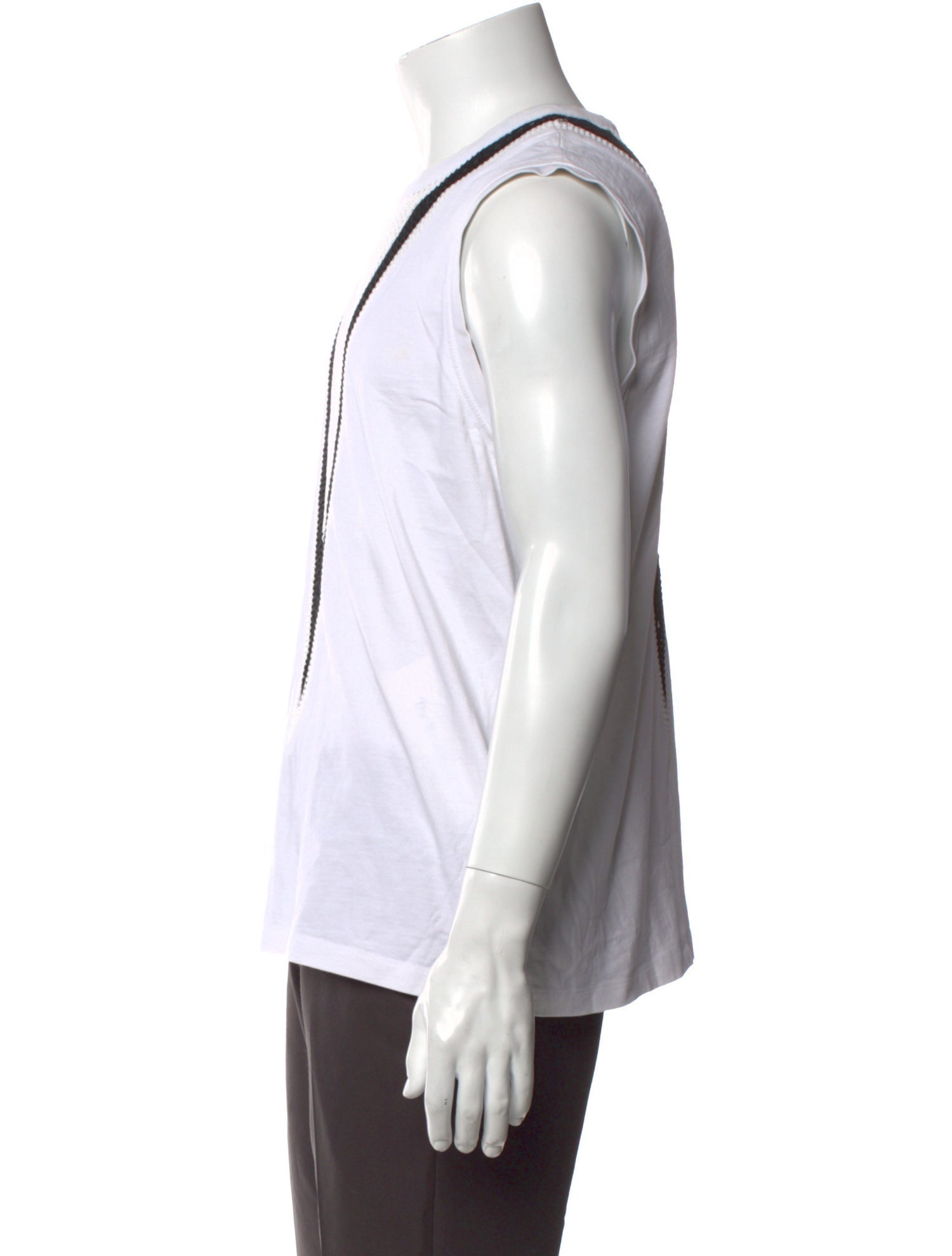 Helmut Lang Colorblock Pattern Scoop Neck Henley