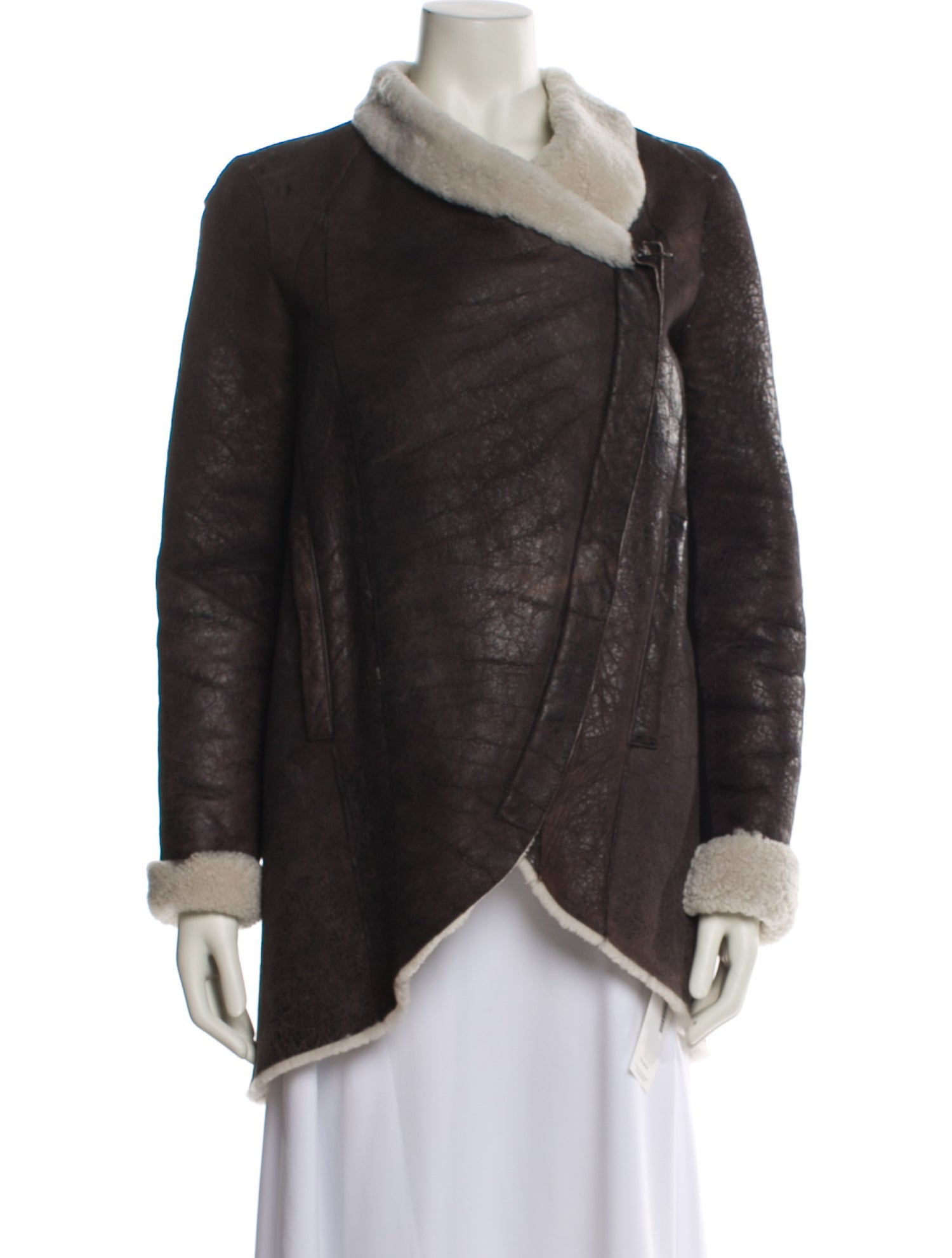 Helmut Lang Shearling Fur Coat