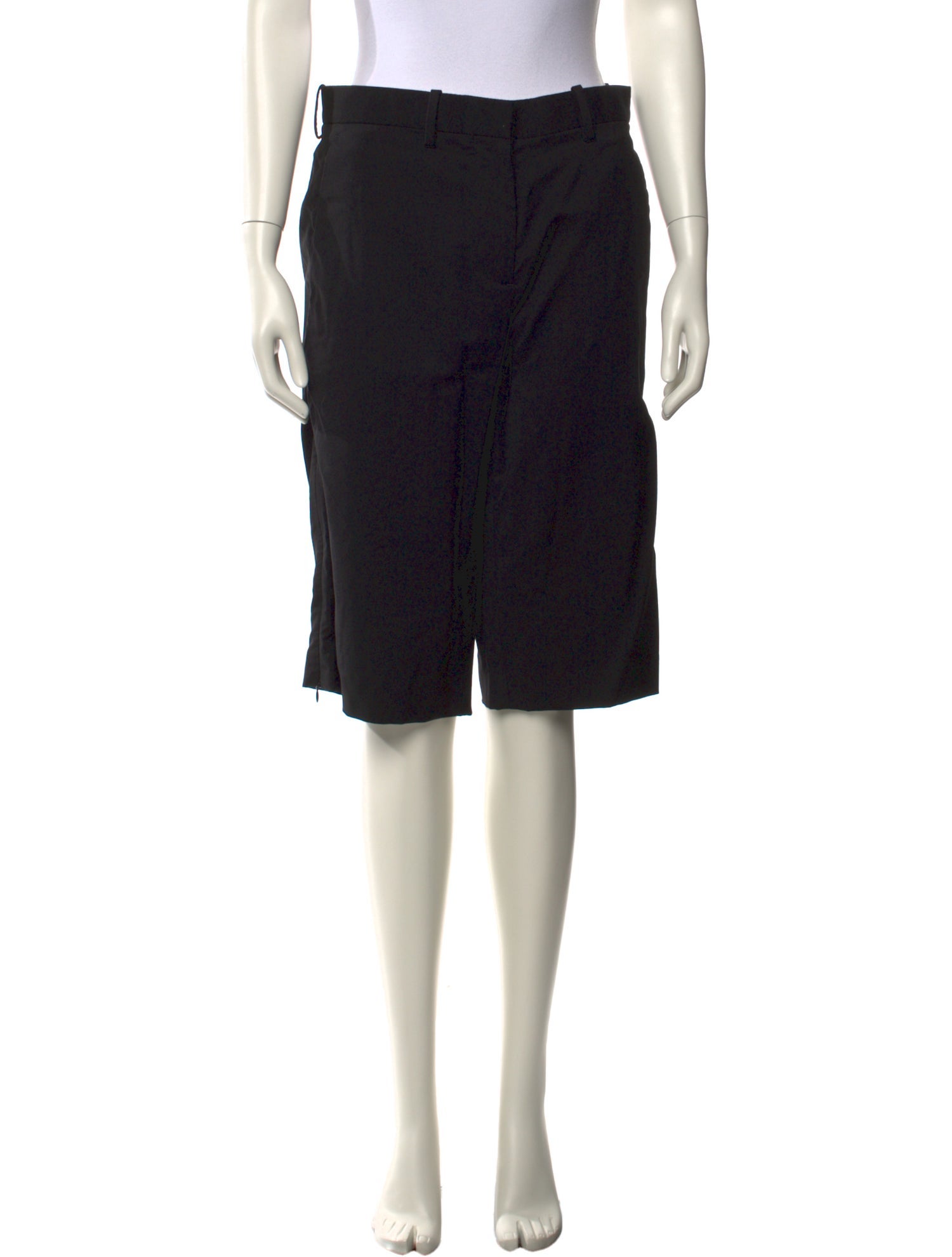 Helmut Lang Virgin Wool Knee-Length Shorts