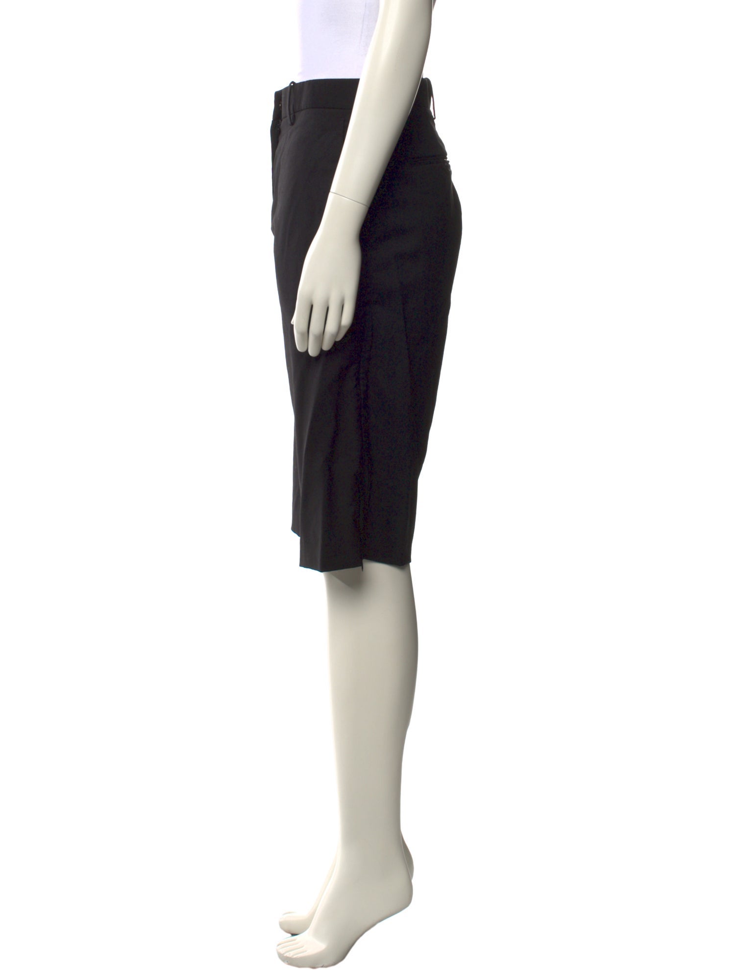 Helmut Lang Virgin Wool Knee-Length Shorts