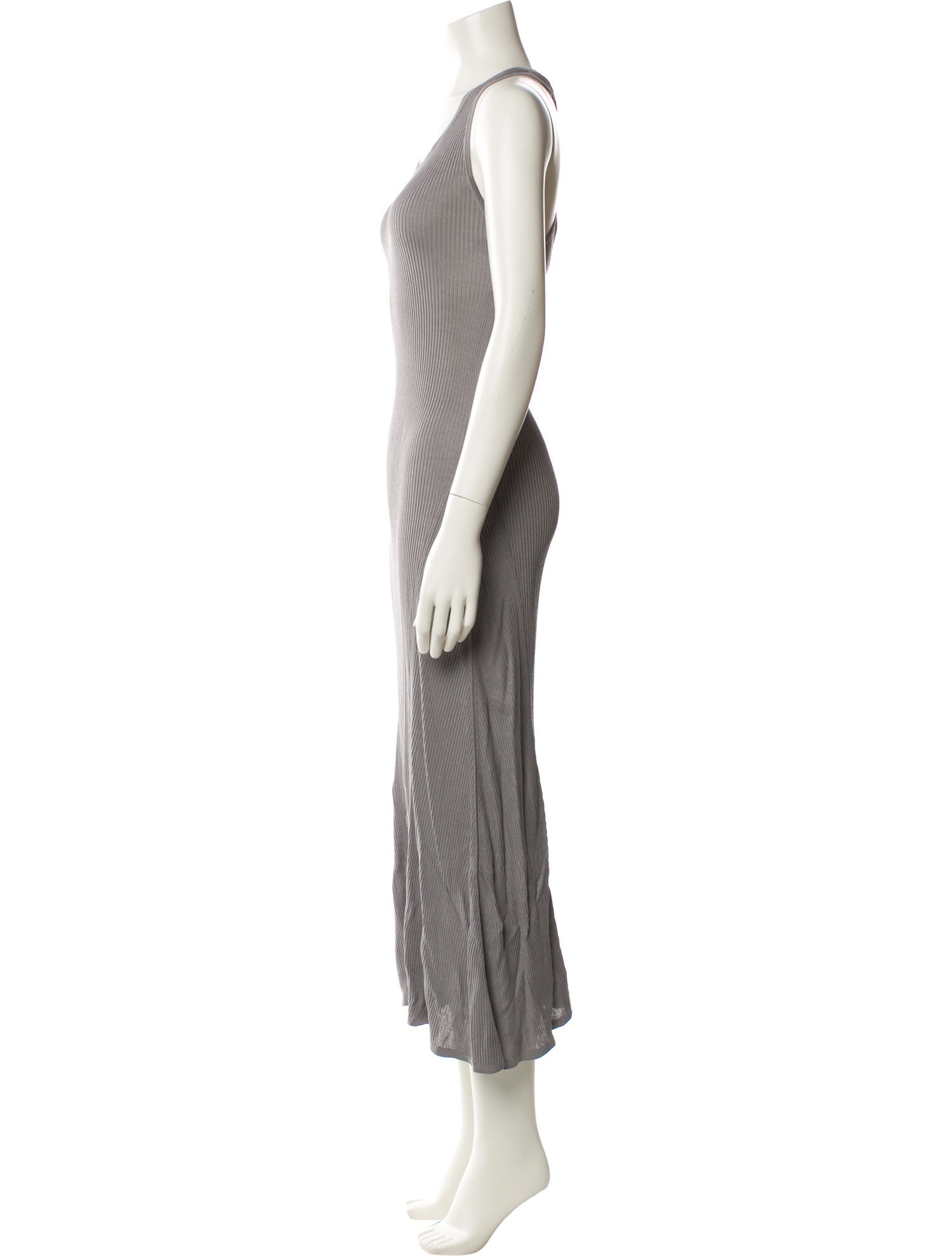 Helmut Lang Scoop Neck Long Dress