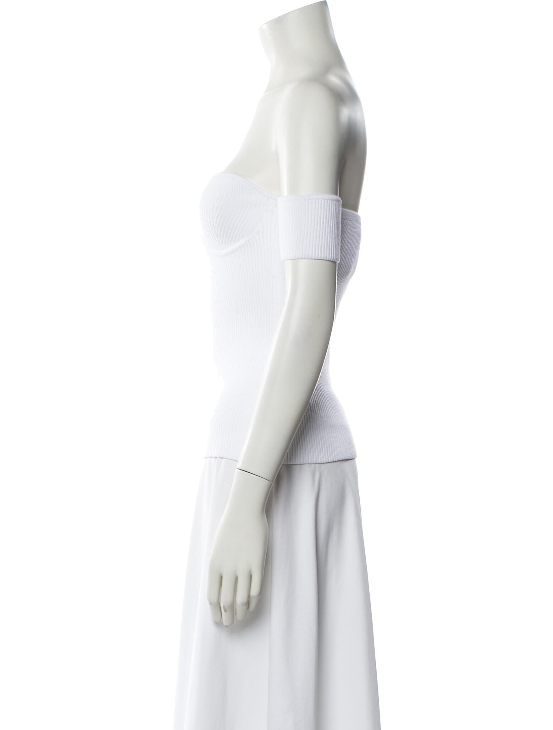 Helmut Lang Off-The-Shoulder Short Sleeve Crop Top w/ Tags