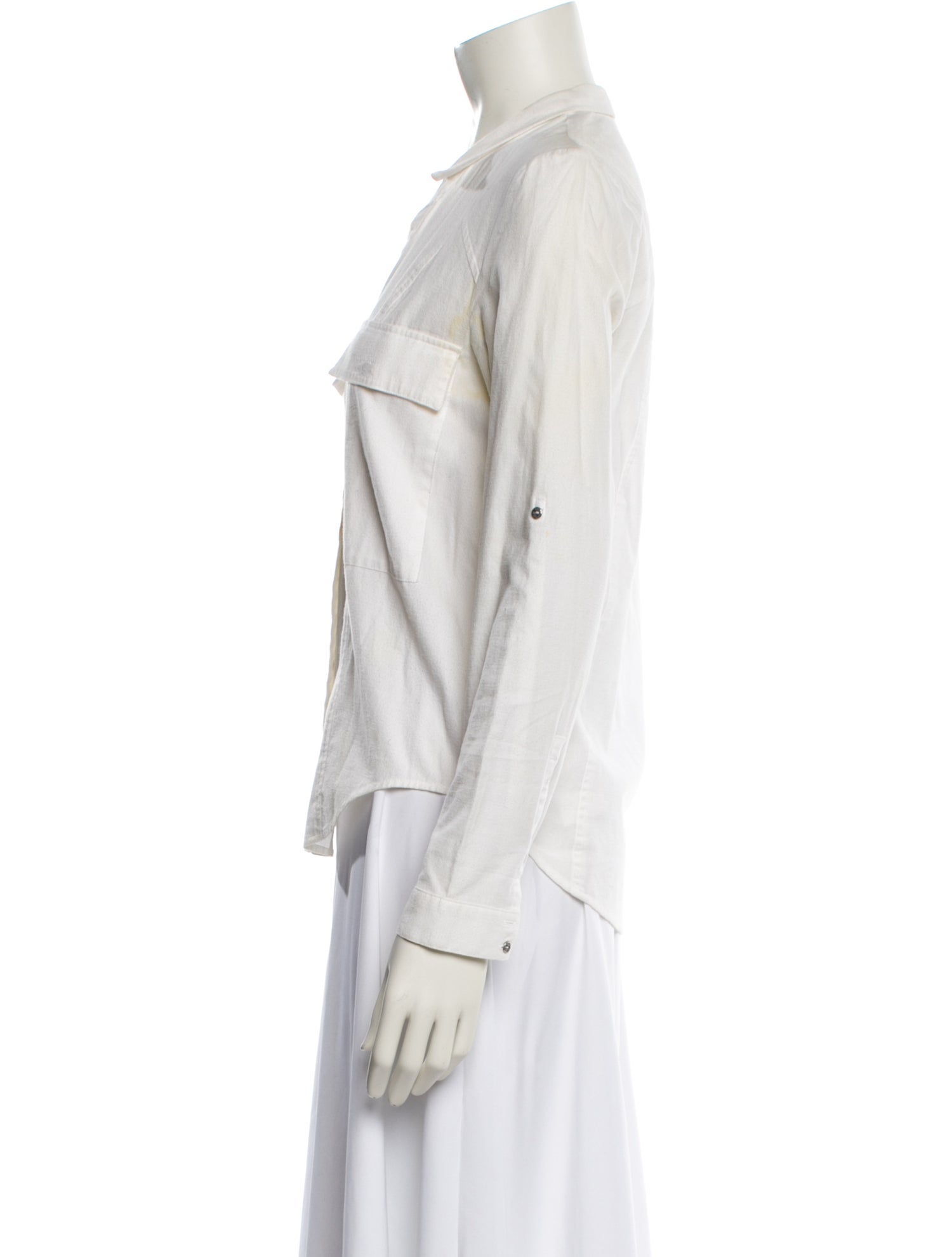 Helmut Lang Long Sleeve Button-Up Top