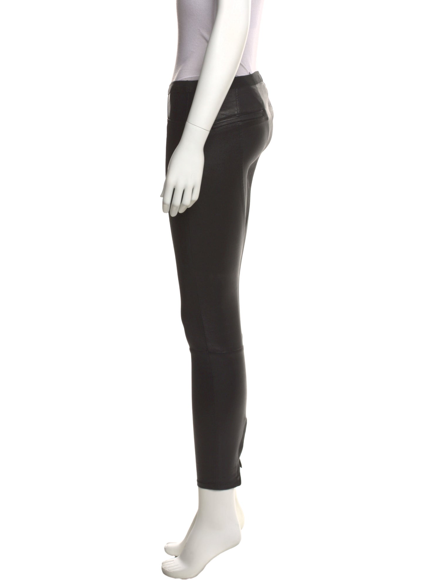 Helmut Lang Lamb Leather Skinny Leg Pants