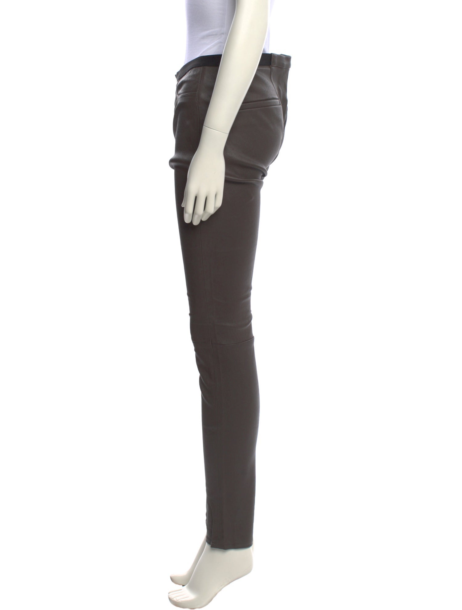Helmut Lang Leather Skinny Leg Pants