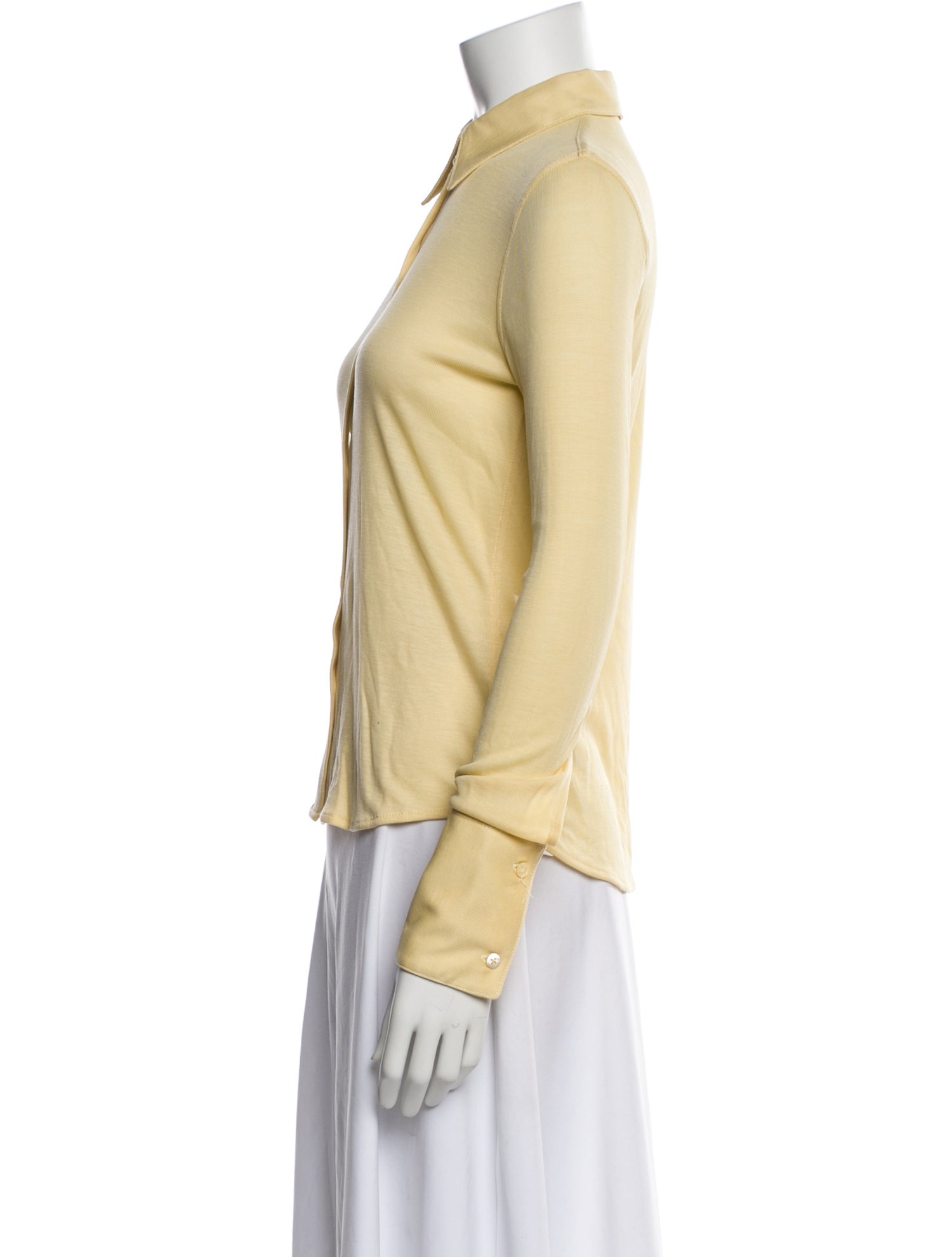 Helmut Lang Long Sleeve Button-Up Top