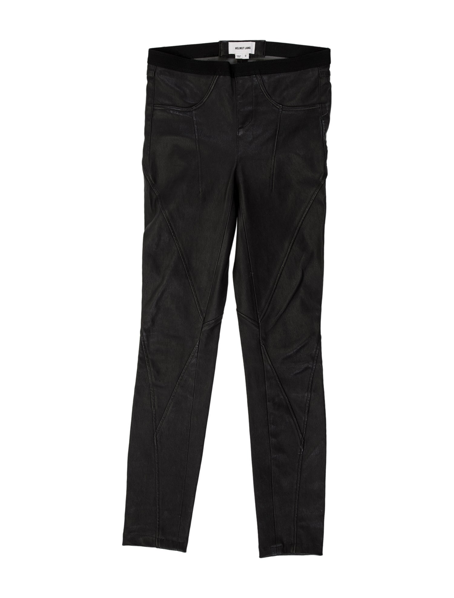 Helmut Lang Lambskin Skinny Leg Pants