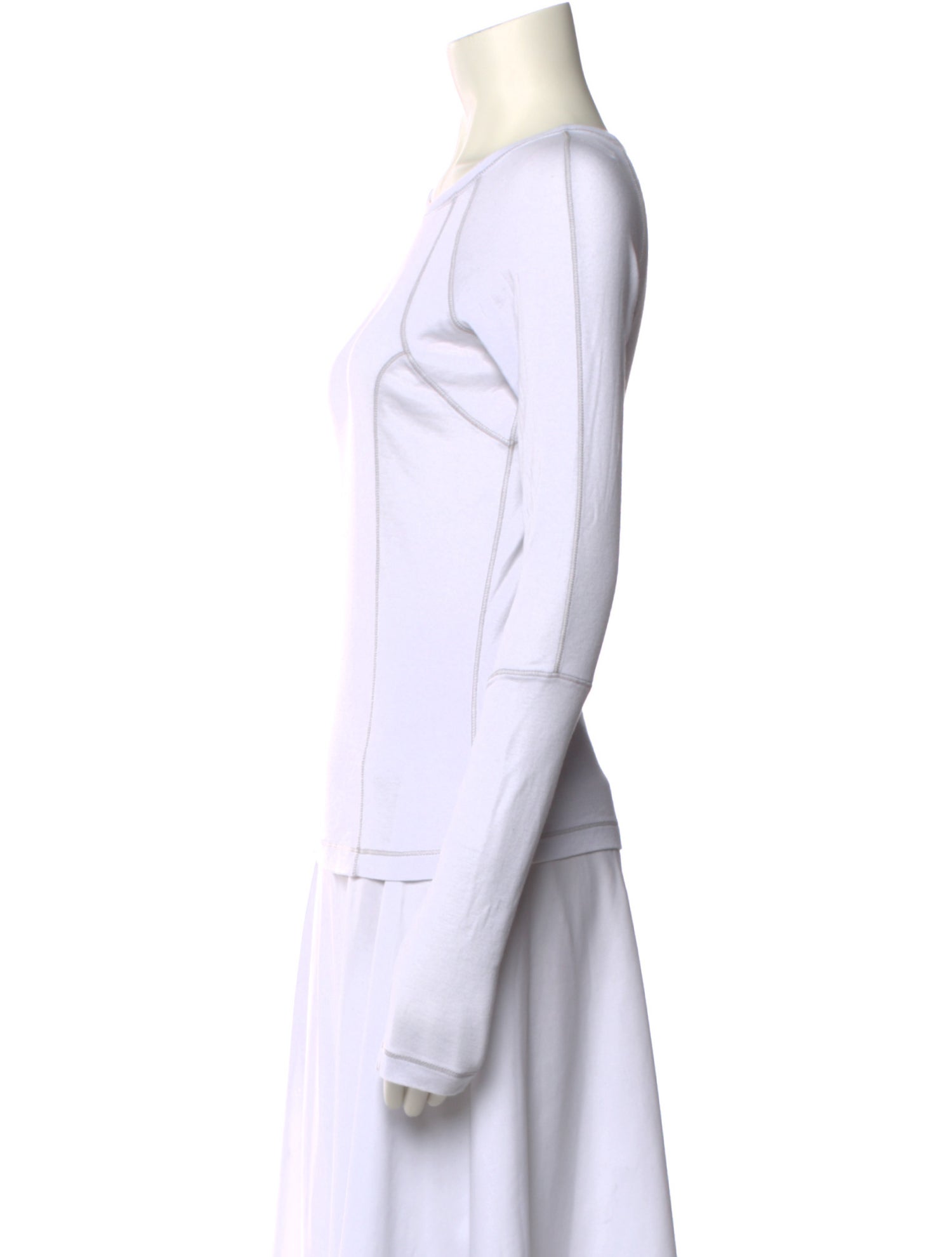 Helmut Lang Scoop Neck Long Sleeve T-Shirt