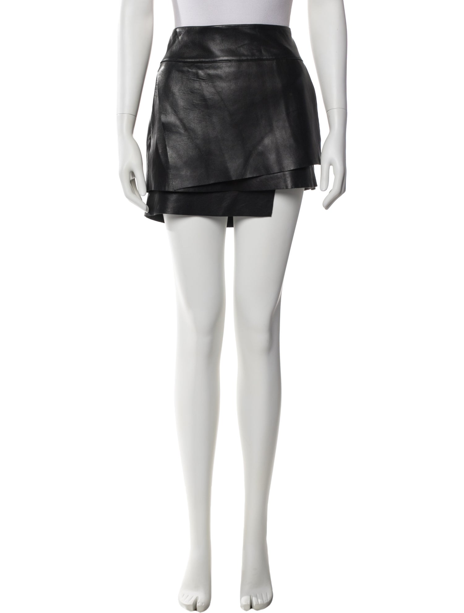 Helmut Lang Lamb Leather Mini Skirt