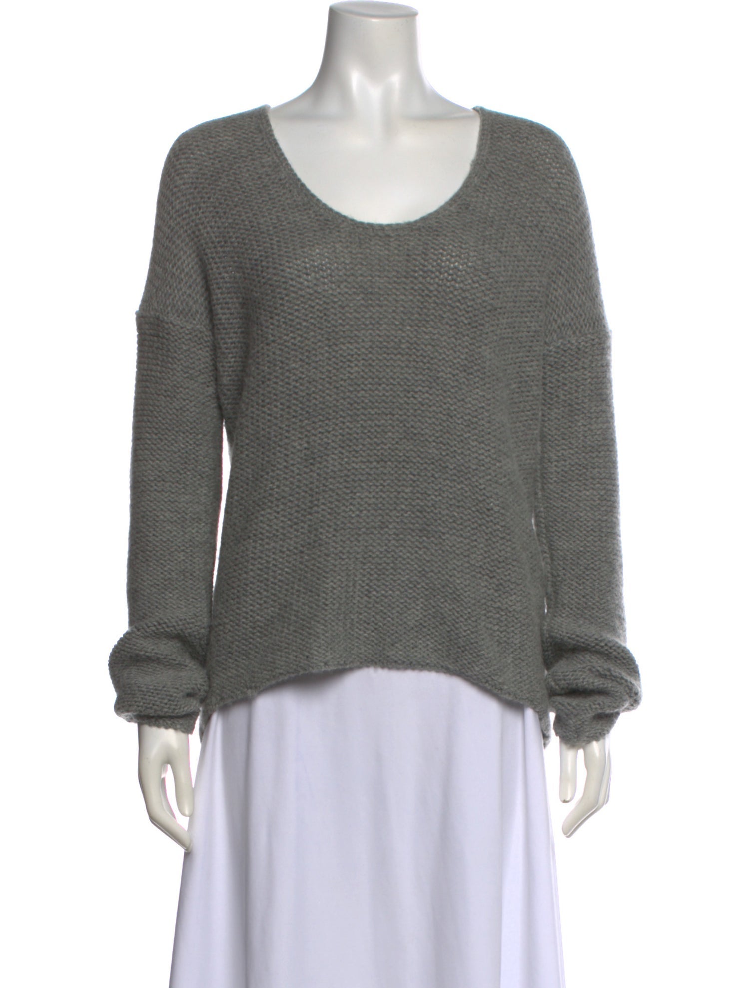 Helmut Lang Merino Wool Scoop Neck Sweater