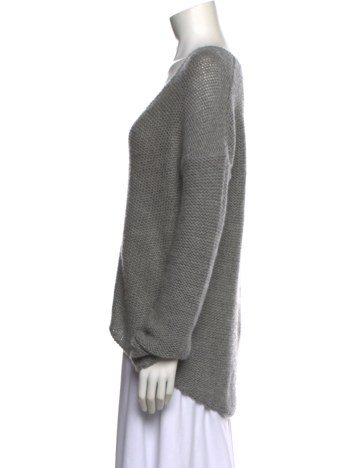 Helmut Lang Merino Wool Scoop Neck Sweater