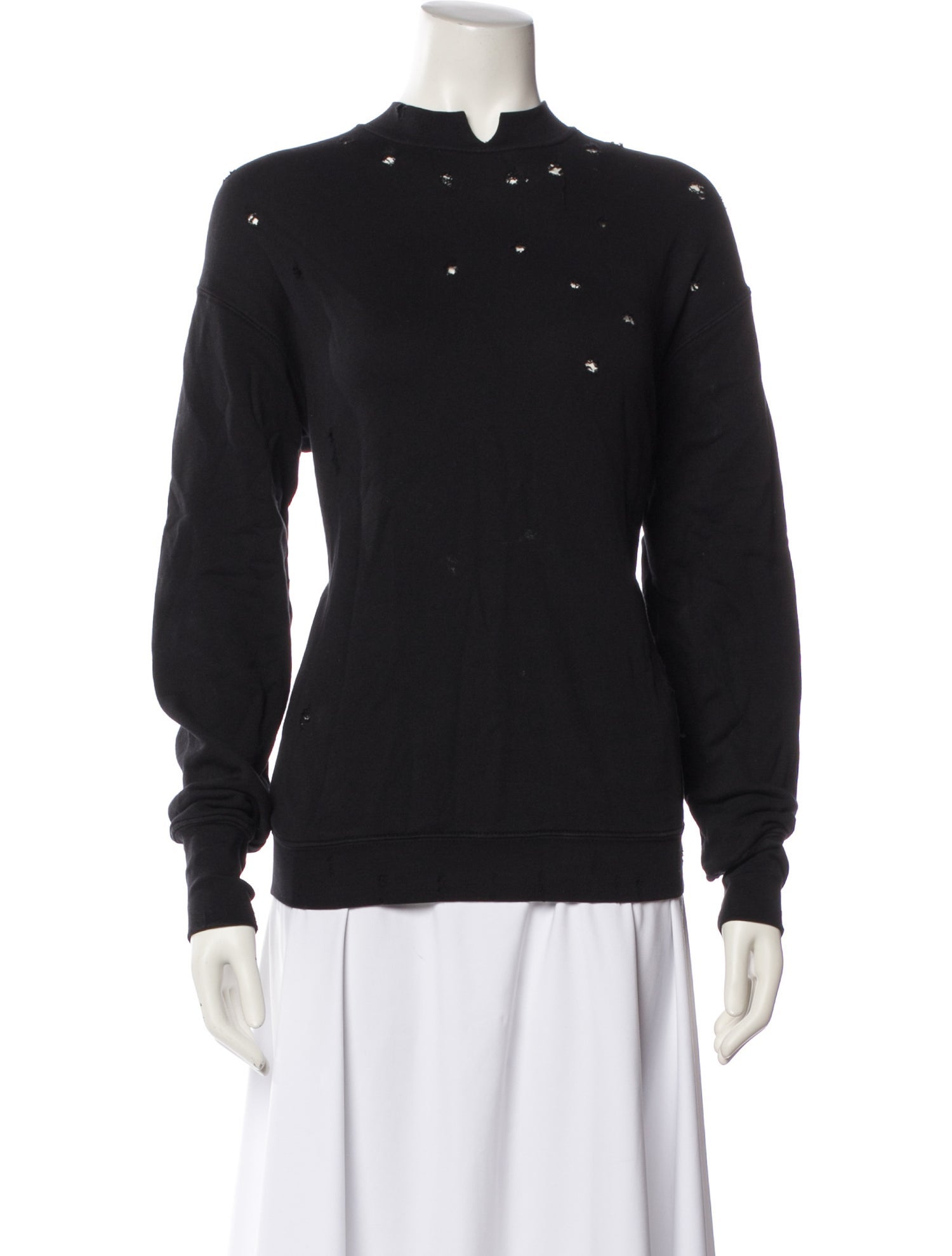 Helmut Lang Mock Neck Long Sleeve Sweatshirt
