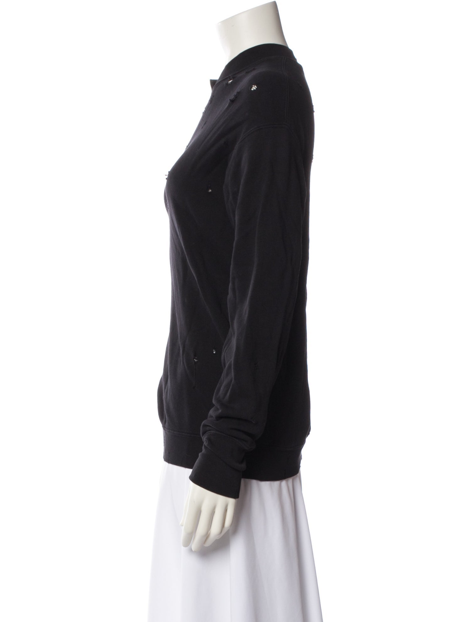Helmut Lang Mock Neck Long Sleeve Sweatshirt
