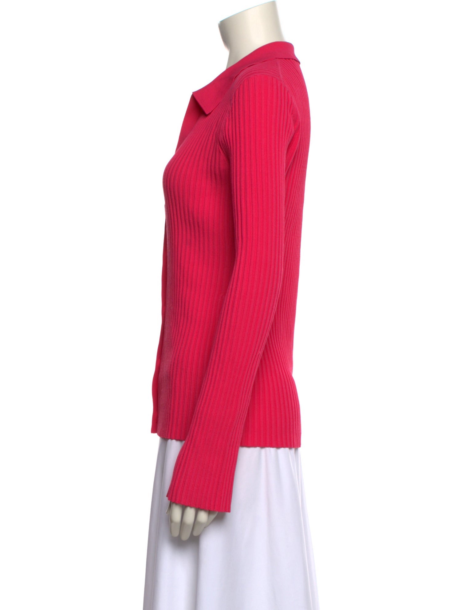 Helmut Lang V-Neck Long Sleeve Polo