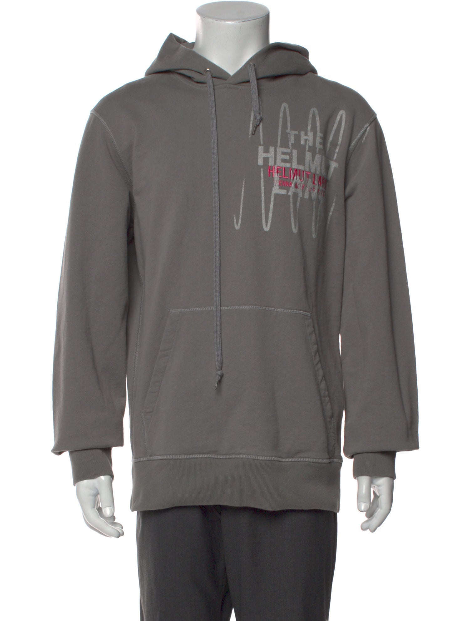 Helmut Lang Graphic Print Crew Neck Hoodie