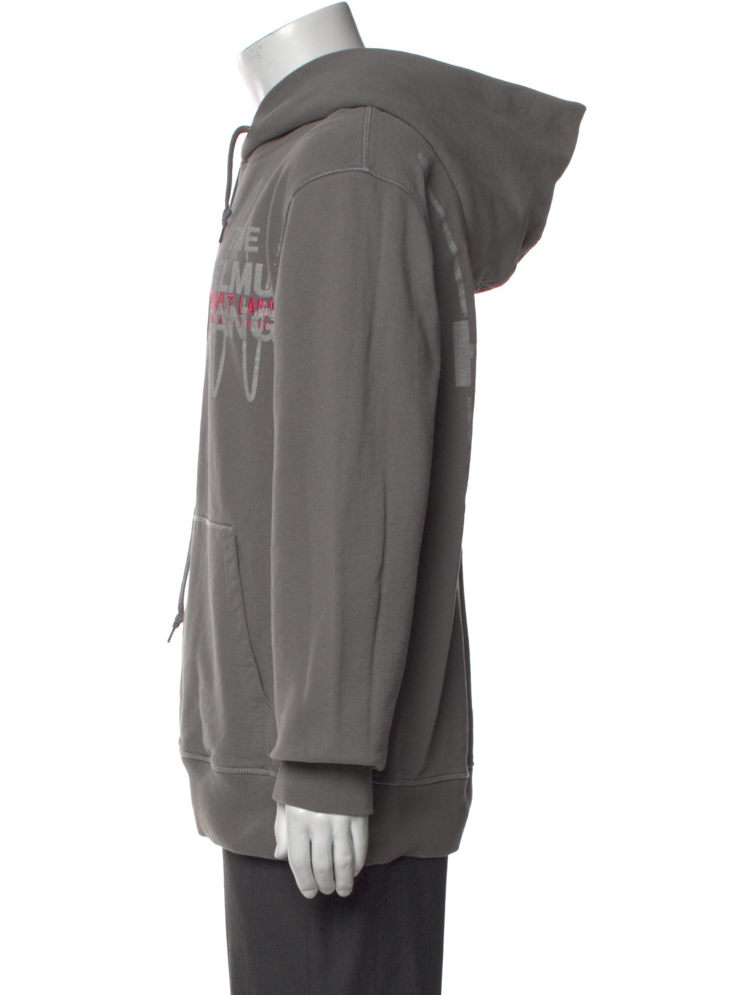 Helmut Lang Graphic Print Crew Neck Hoodie