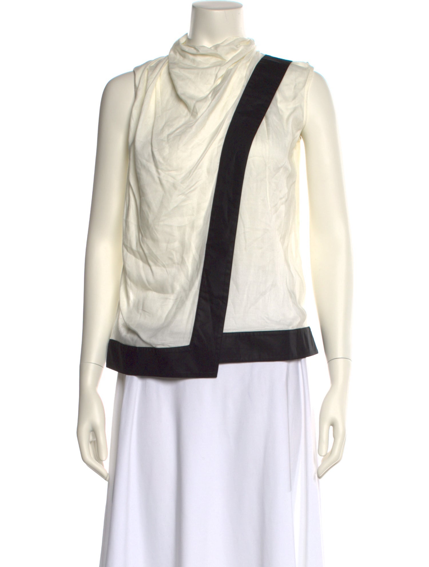 Helmut Lang Cowl Neck Sleeveless Top
