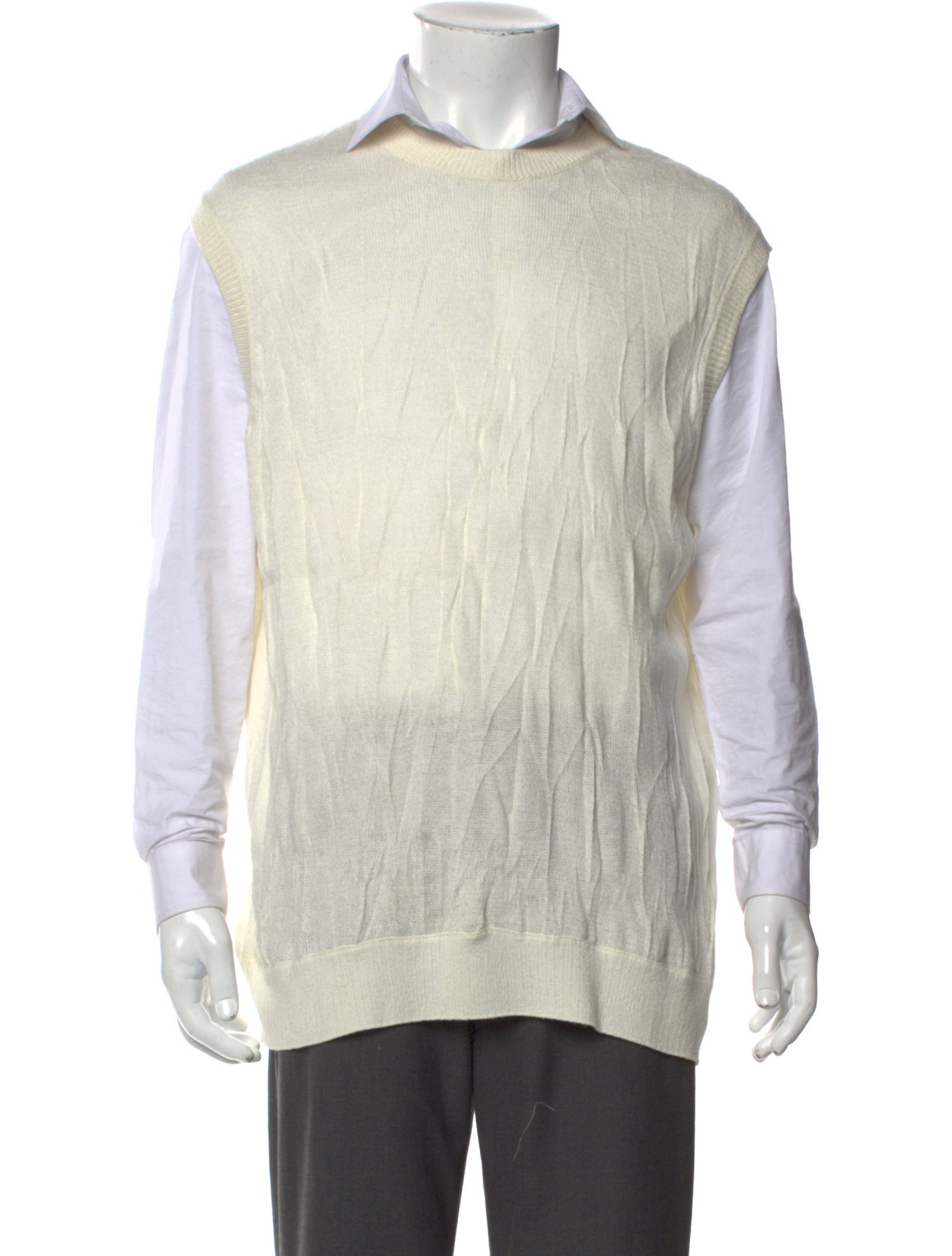 Helmut Lang Merino Wool Crew Neck Sweater Vest w/ Tags