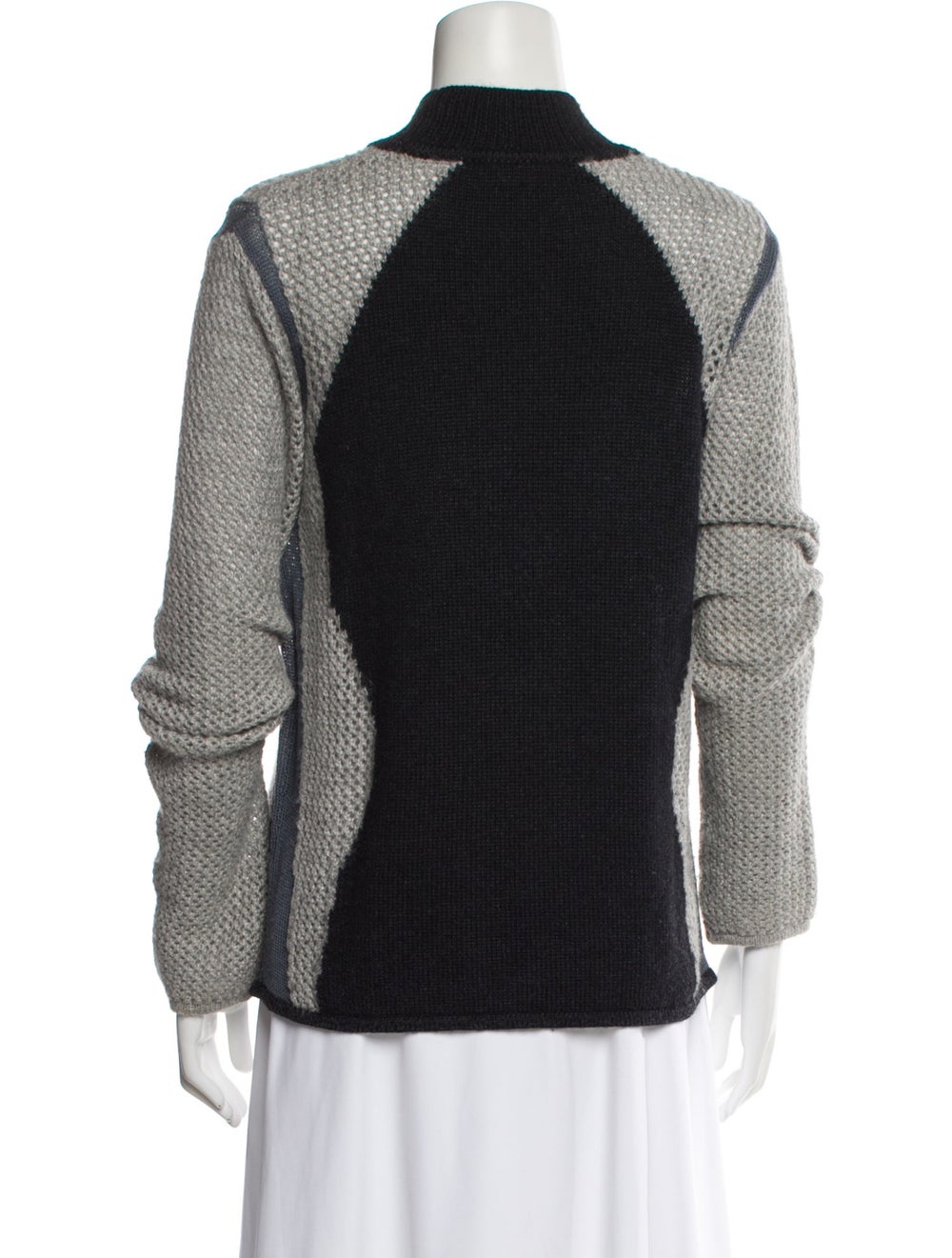 Helmut Lang Alpaca Colorblock Pattern Sweater - image 3