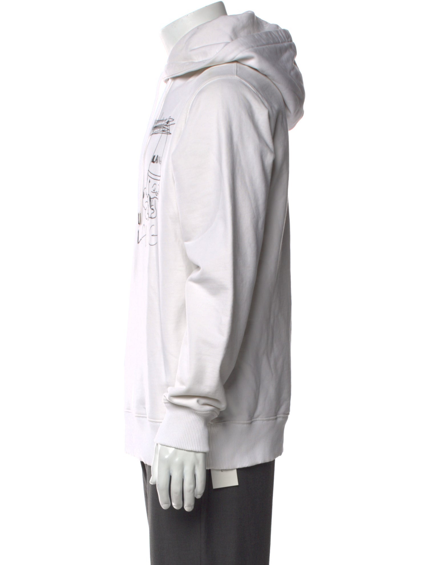 Helmut Lang Graphic Print Crew Neck Hoodie
