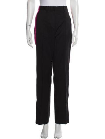 Pre-owned Helmut Lang Virgin Wool Straight Leg Pants In Black