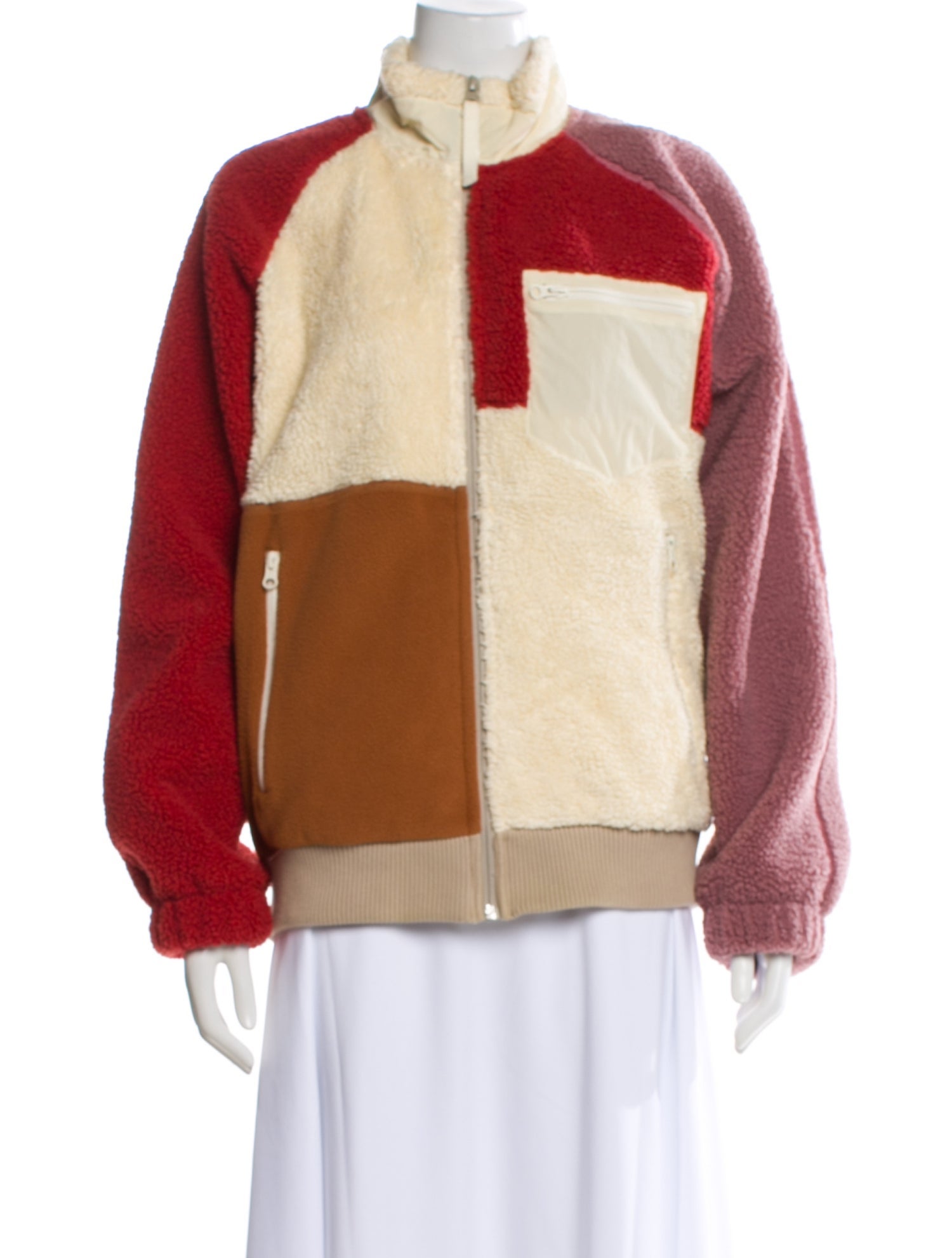 Helmut Lang Colorblock Pattern Coat