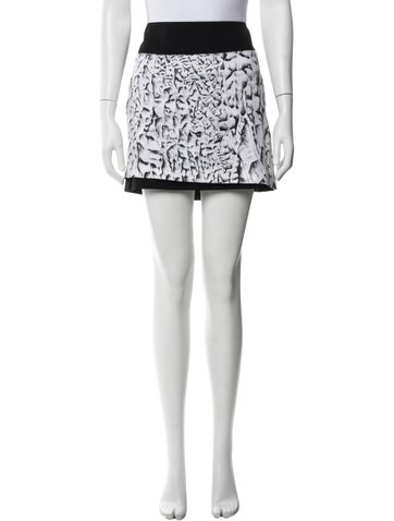 Pre-owned Helmut Lang Linen Mini Skirt In White