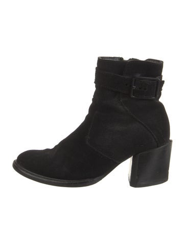 Pre-owned Helmut Lang Suede Boots In Black