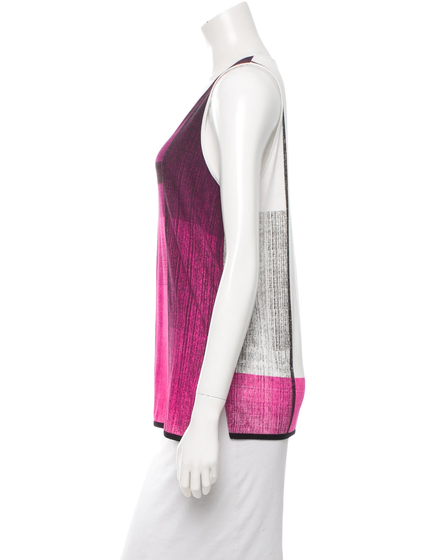helmut lang pleated metallic sleeveless top