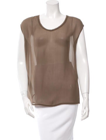 Helmut Lang Silk Sleeveless Top