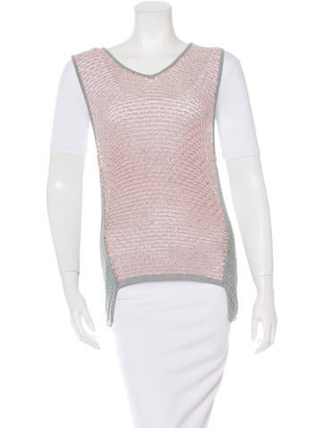Helmut Lang Open Knit Sleeveless Top
