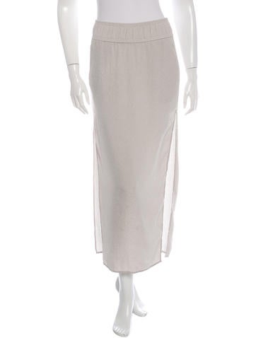 Helmut Lang Silk Textured Skirt