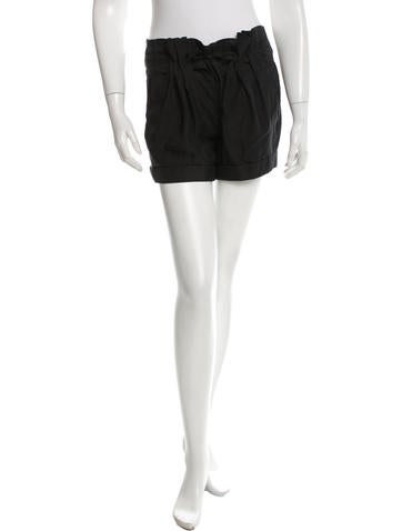 Helmut Lang Pleated Silk Shorts