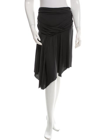 Helmut Lang Draped Midi Skirt