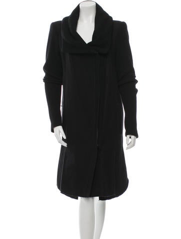 Helmut Lang Wool-Blend Asymmetrical Coat