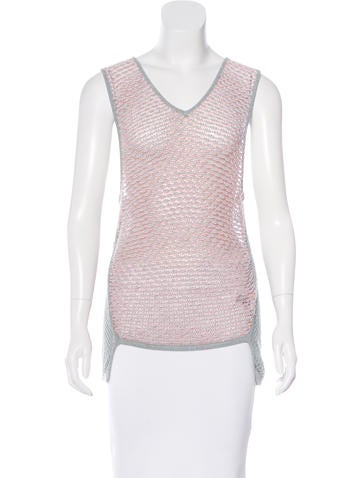 Helmut Lang Open Knit Sleeveless Top