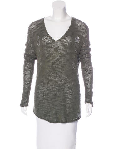Helmut Lang Silk Open-Knit Sweater