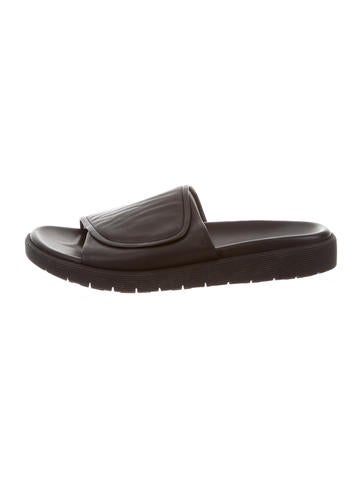 Helmut Lang Leather Slide Sandals