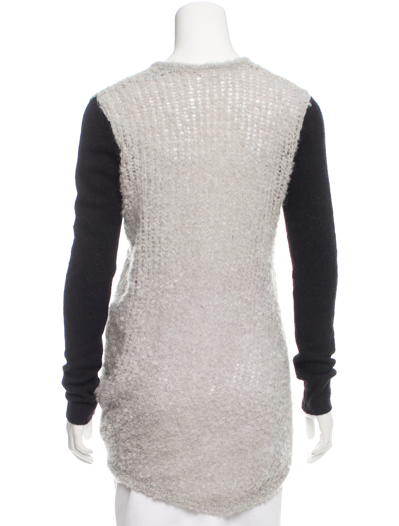 Helmut Lang Asymmetrical Open Knit Sweater - Clothing ...