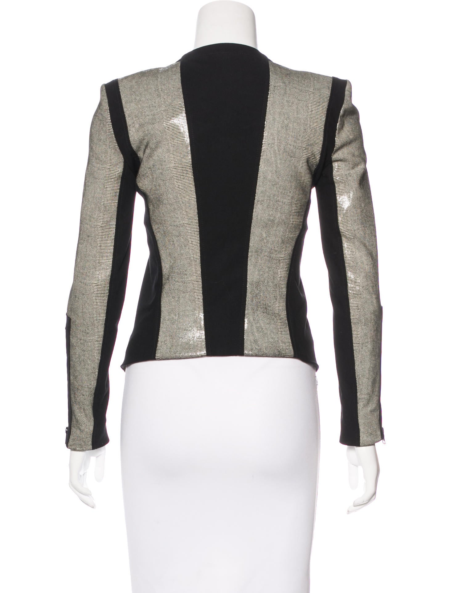 Helmut Lang Embossed Leather Jacket Clothing WHELM55681 The RealReal