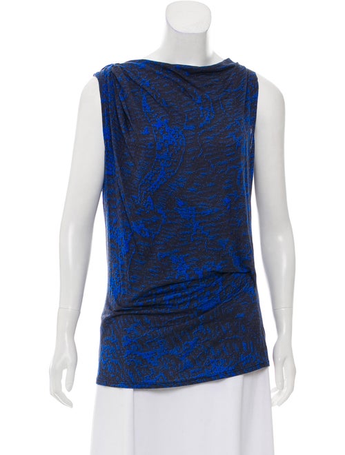 helmut lang pleated metallic sleeveless top