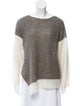 Colorblock Pattern Scoop Neck Sweater image 1