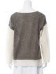 Colorblock Pattern Scoop Neck Sweater image 3