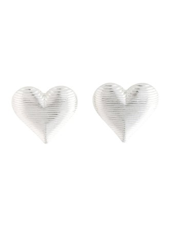 HEAVEN MAYHEM Real Love III Heart Stud Earrings