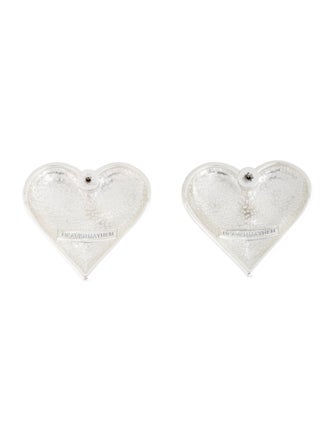 HEAVEN MAYHEM Real Love III Heart Stud Earrings