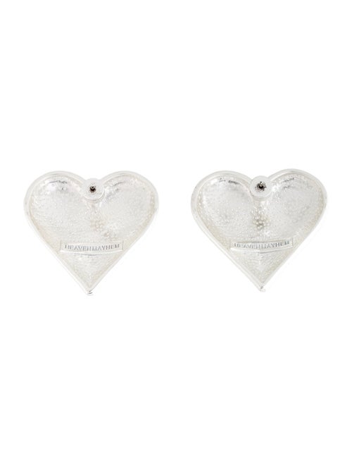 HEAVEN MAYHEM Real Love III Heart Stud Earrings